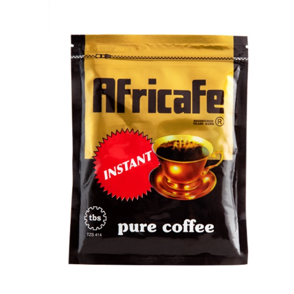 Africafe der Instant-Kaffee aus Tansania in der 100 Gramm Dose wiederverschliessbar