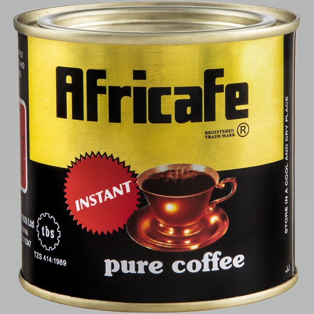 Instantkaffee aus Tansania in einer Blechdose